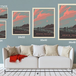 Death Valley Nationalpark Vintage Reise Poster von Kenneth Crane und Anderson Design Group | Death Valley Kunstdruck (Rahmen nicht enthalten) Bild 4