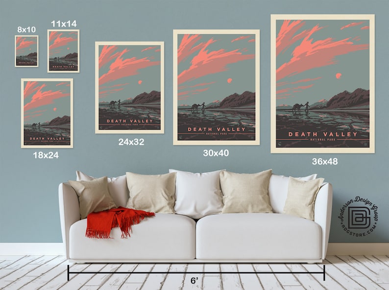Death Valley Nationalpark Vintage Reise Poster von Kenneth Crane und Anderson Design Group | Death Valley Kunstdruck (Rahmen nicht enthalten) Bild 4