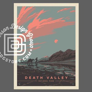 Death Valley Nationalpark Vintage Reise Poster von Kenneth Crane und Anderson Design Group | Death Valley Kunstdruck (Rahmen nicht enthalten) Bild 3