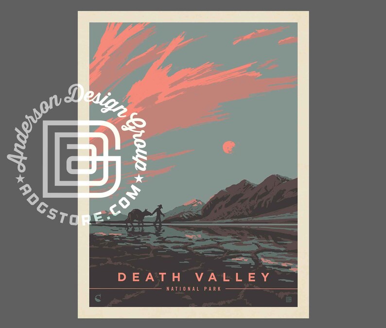 Death Valley Nationalpark Vintage Reise Poster von Kenneth Crane und Anderson Design Group | Death Valley Kunstdruck (Rahmen nicht enthalten) Bild 3