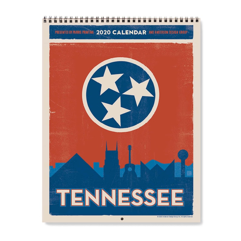2020 Wall Calendar of Tennessee by Anderson Design Group | Etsy