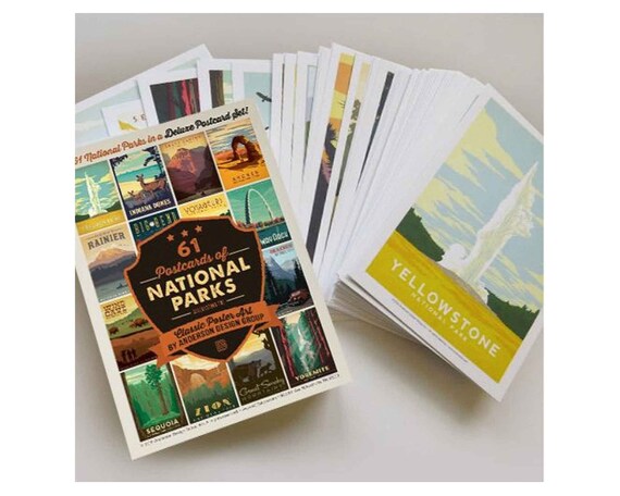 National Park Postcards 61-Park Edition by Anderson Design