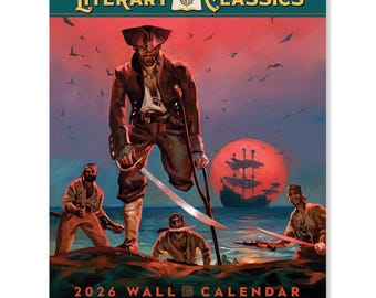 2026 Wall Calendar: Literary Classics | 2026 Literary Wall Calendar | Books Lover Gift