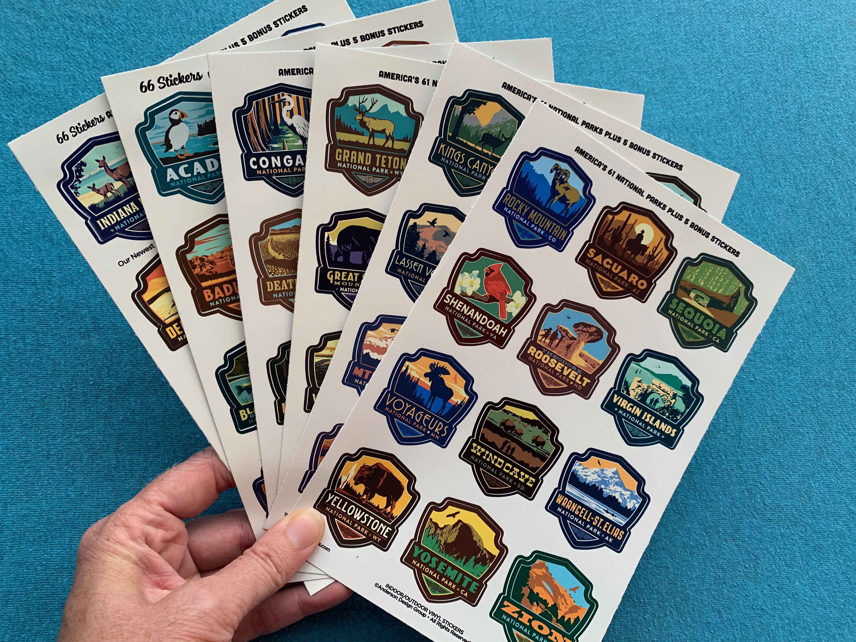 National Park Travel Stickers 61Park Edition by Anderson Etsy