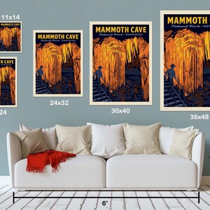 Póster de viaje al Parque Nacional Mammoth Cave por Anderson Design Group / Kentucky National Park / Frozen Niagara Print (marco no incluido) imagen 3