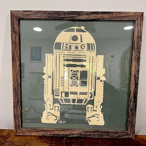 Star Wars R2D2 Hand Cut Paper Art