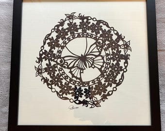 Butterfly Study 05 Hand Cut Paper Art