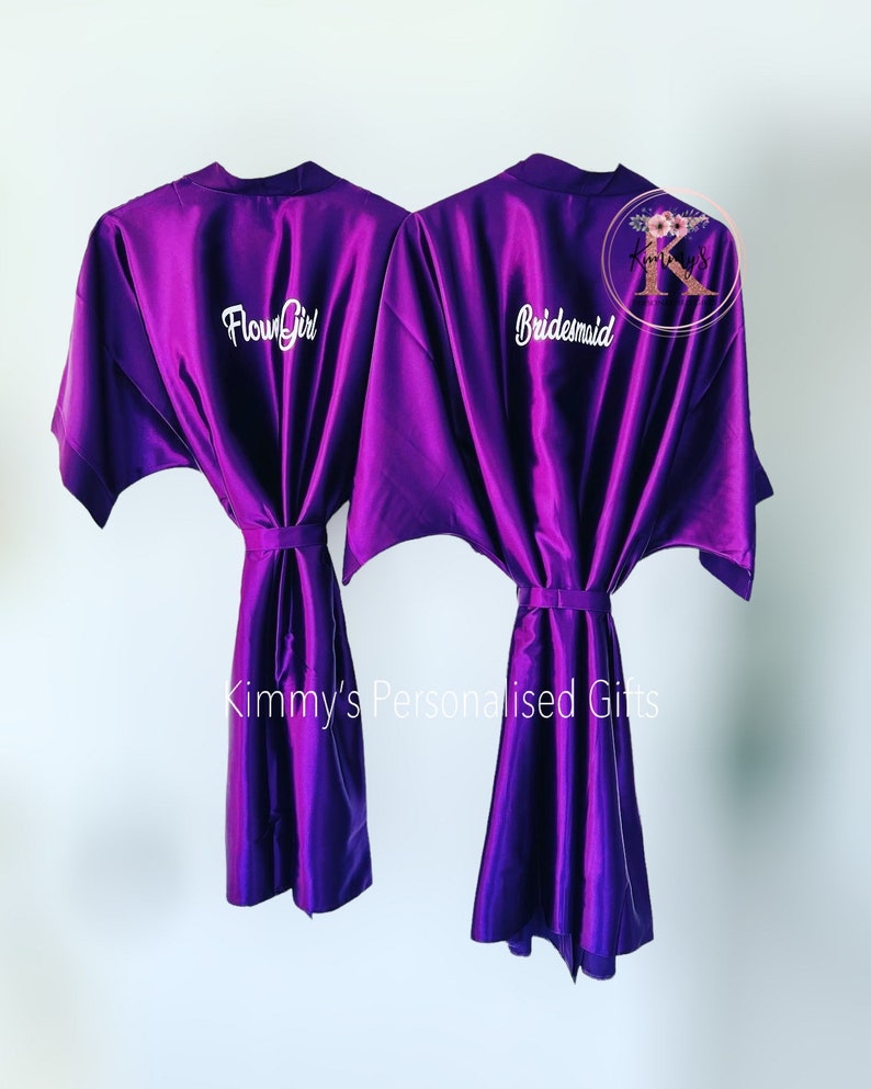 Bridal Robe Cadbury Purple Robe Bridal Gown Personalised Etsy