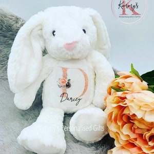 Personalised Thank You Flower Girl Bunny Gift, Custom Flower Girl Teddy, Thank You For Being Our Flower Girl Gift, Personalised Bunny