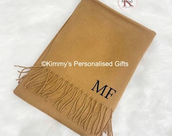 Personalised Scarf, Ladies Fashion, Winter Scarf, Stocking Fillers, Custom Winter Scarf, Monogram Scarf, Scarf with nane