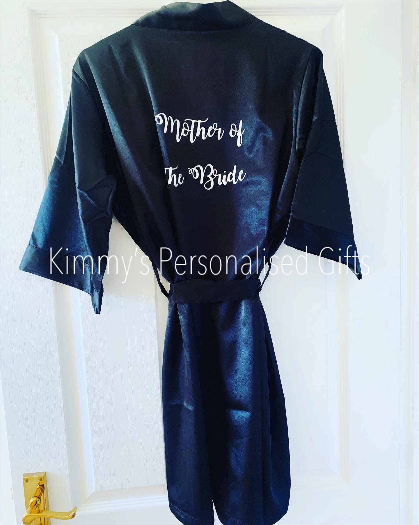 Bridal Robe Black Robe Bridal Gown Personalised Robes Etsy