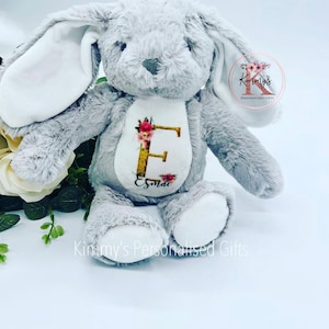 Personalised Thank You Flower Girl Bunny Gift, Custom Flower Girl Teddy, Thank You For Being Our Flower Girl Gift, Personalised Bunny