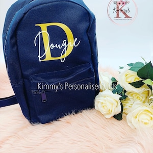 Personalised Backpack, Nursery Backpack, Personalised Bag, Toddler Backpack, Kids Backpack, School Bag, Back to School Bag, Navy Rucksack