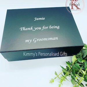 Grooms Gift Boxes, Black Gift Boxes, Wedding Gift Box, Personalised Gift Box