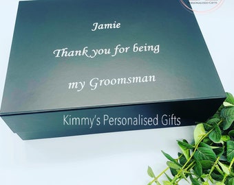 Grooms Gift Boxes, Black Gift Boxes, Wedding Gift Box, Personalised Gift Box