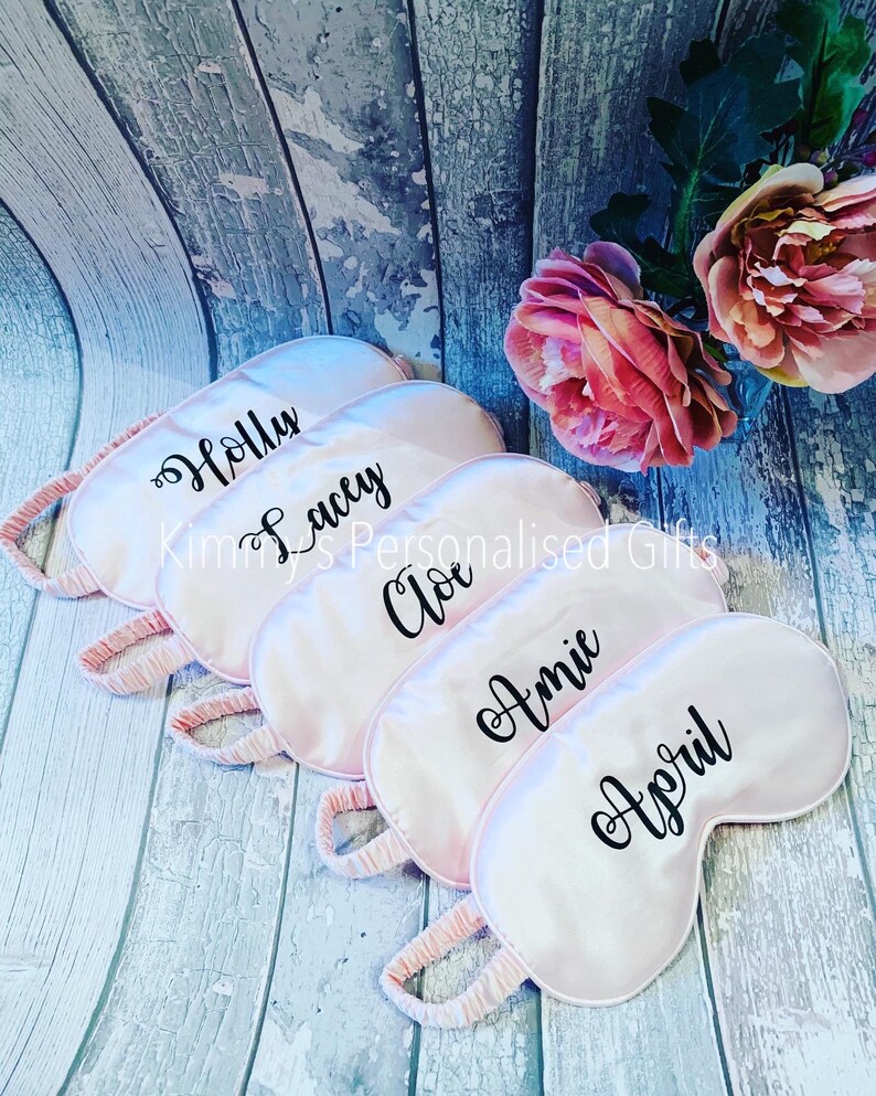 Personalised Eye Mask Sleeping Mask. Bridesmaid Gift Wedding Etsy