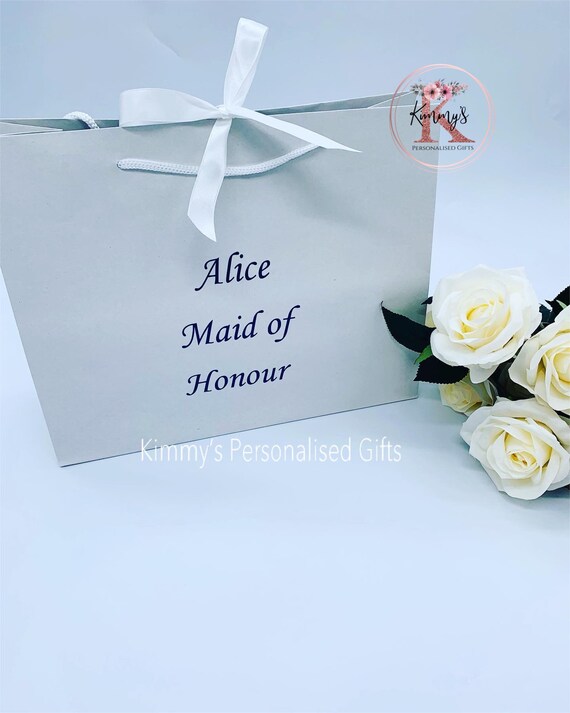Bridesmaids Gift Bags Rose Gold Gift Bag Personalised Gift Bags