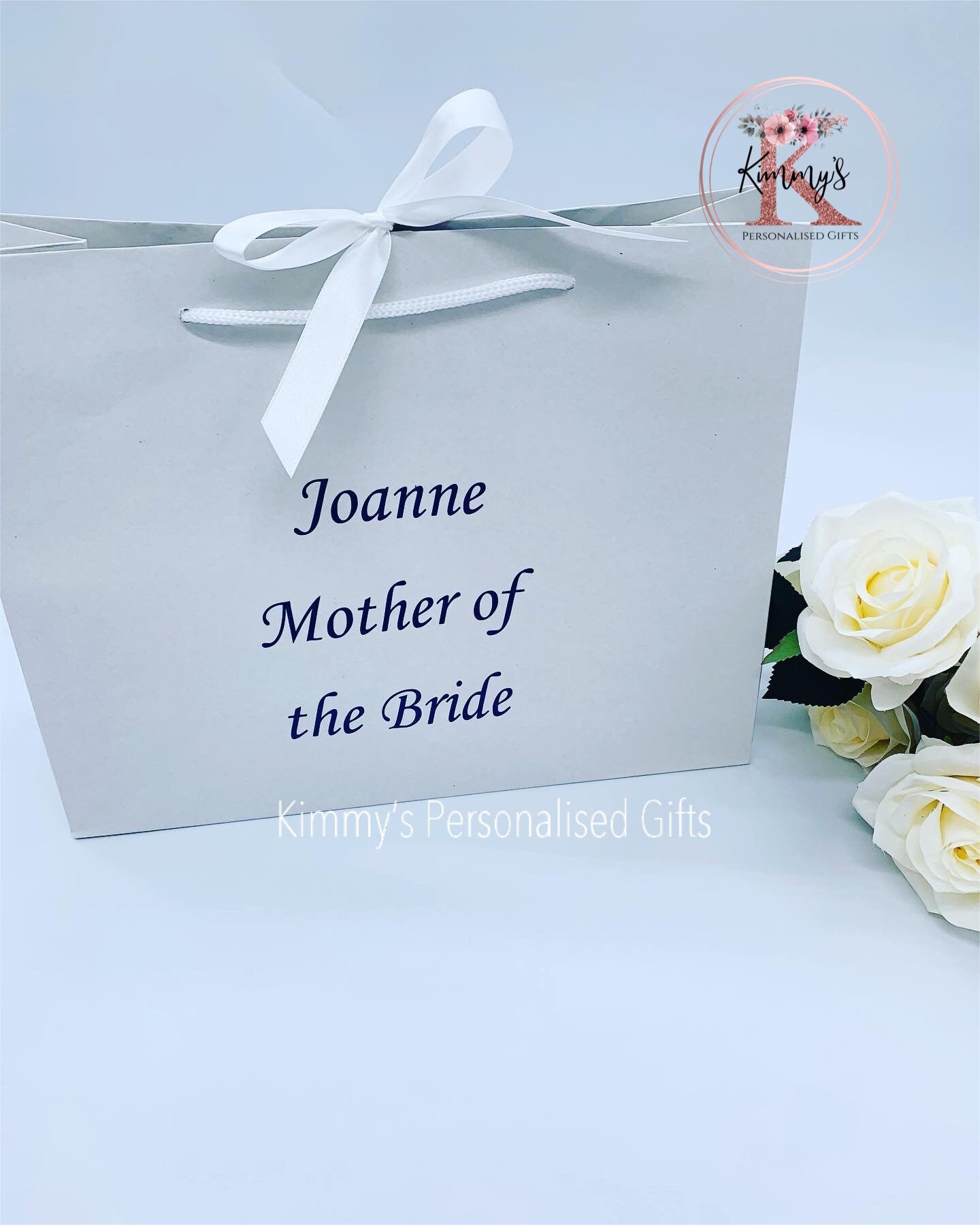 White Gift Bags Bridesmaid Gift Bags Personalised Gift Bags Etsy UK