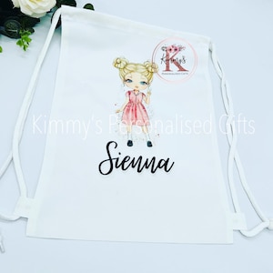 Schulrucksack, Personalisierter Rucksack, Schultasche mit Namen, Kordelzugtasche