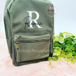 Personalised Backpack, Nursery Backpack, Personalised Bag, Toddler Backpack, Kids Backpack, School Bag, Back to School Bag, Green Back Pack