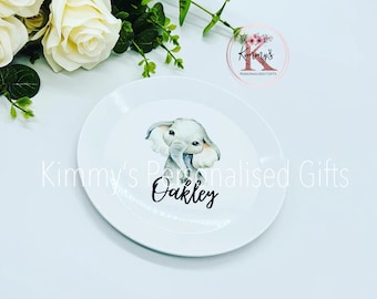 Personalised Plate, Childrens Plate, Childrens Dinnerware, Christmas Gift, New Baby Gift