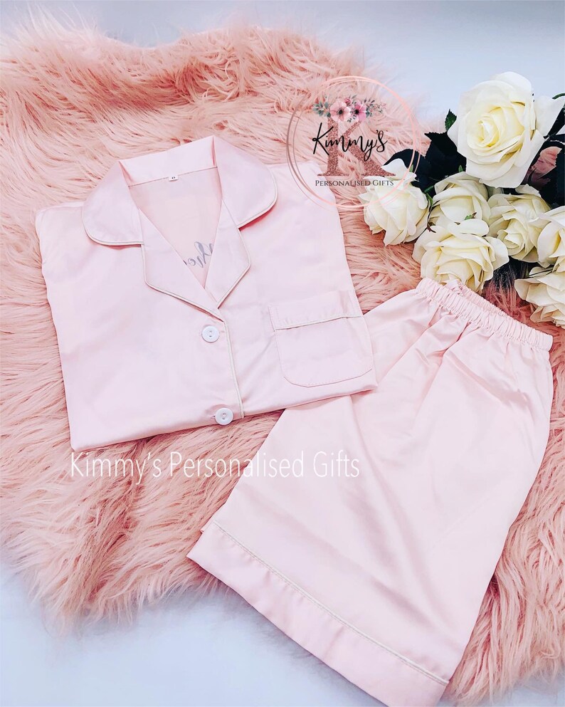 Flower Girl Pyjamas Flower Girl Pjs Childrens Pjs Silk Pjs Etsy UK