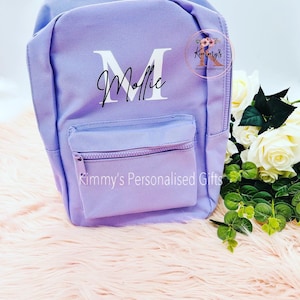 Sac à dos pour enfants, cartable pour la rentrée, sac à dos personnalisé, sac pour chambre d'enfant, sac à dos pour chambre d'enfant, sac à dos garçons/filles, premier jour d'école lilas