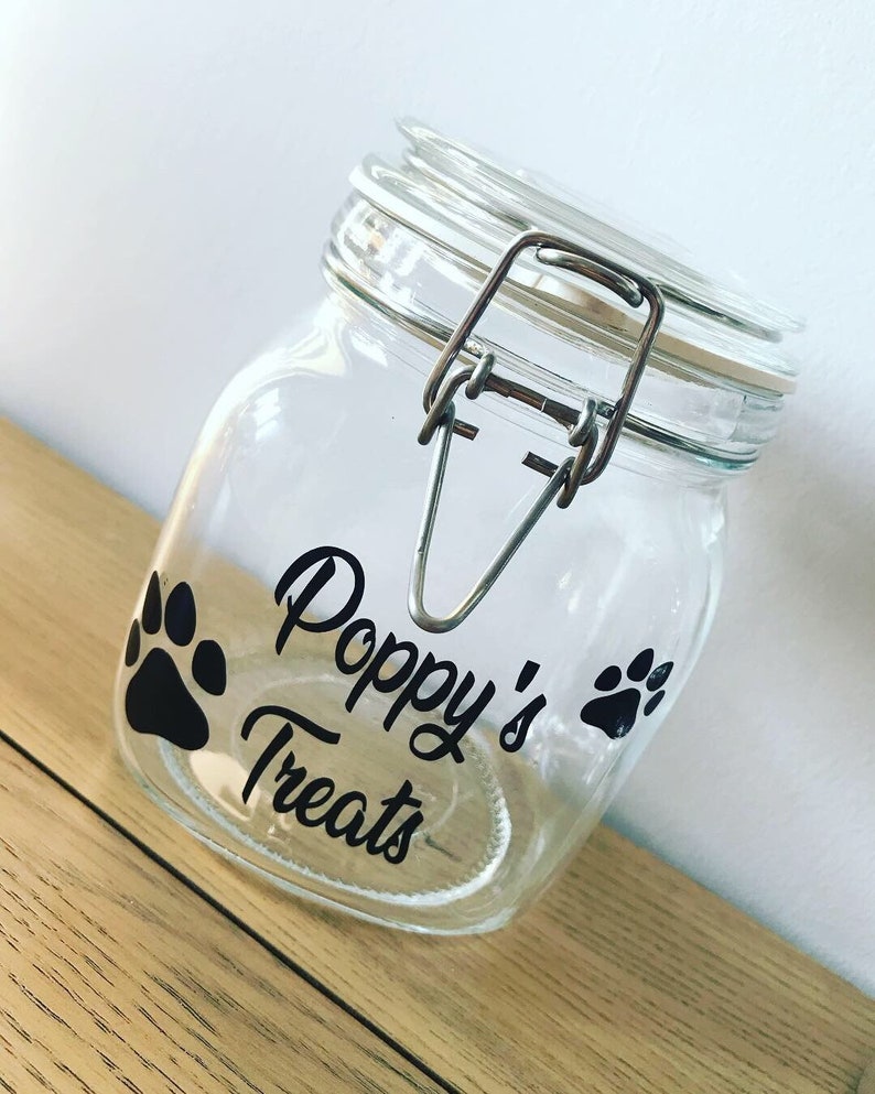 Personalised Dog Treat Jar Pet Treat Jar Cat Treats Dog Etsy UK