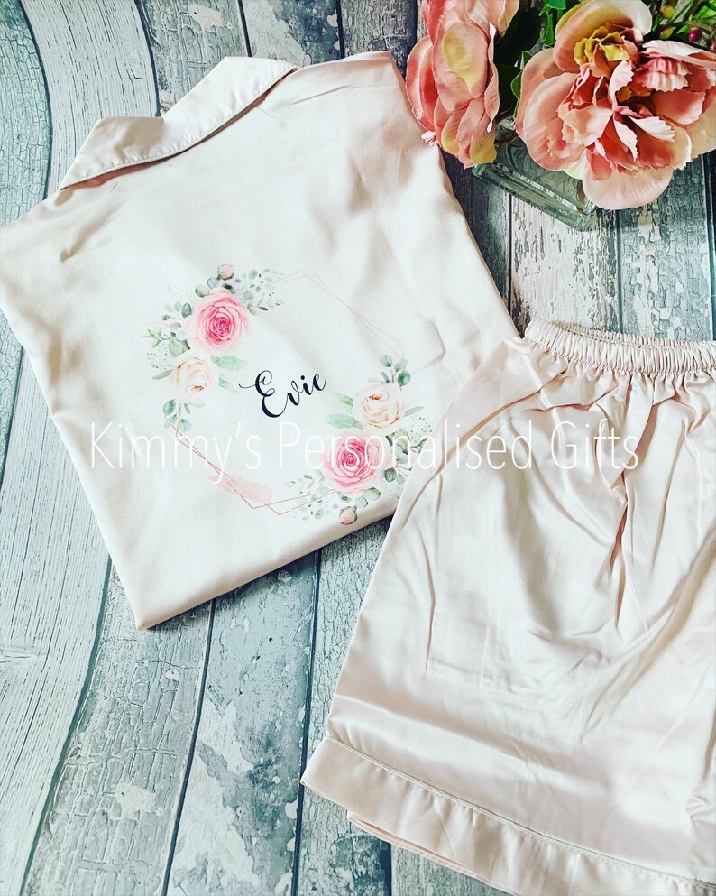 Flower Girl Pyjamas Flower Girl Pjs Childrens PJs Silk Etsy