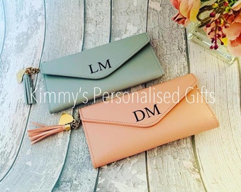 PERSONALISED ANY LETTER WITH NAME PRINT LADIES FAUX LEATHER PURSE GIFT PERSONALISED ANY LETTER WITH NAME PRINT LADIES FAUX LEATHER PURSE GIFT