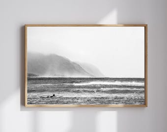 Vintage Surf Print | Black & White Surfing Photography