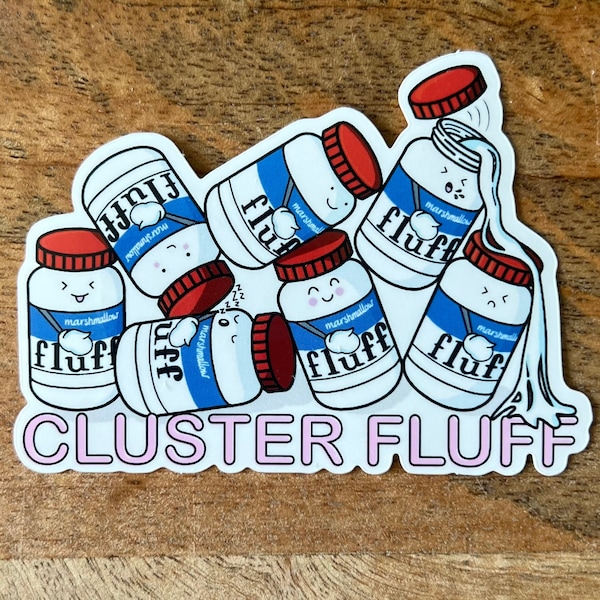 Cluster Fluff Sticker 3.4" x 2.5"