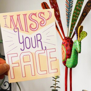 I Miss Your Face Postcards (set di 3)