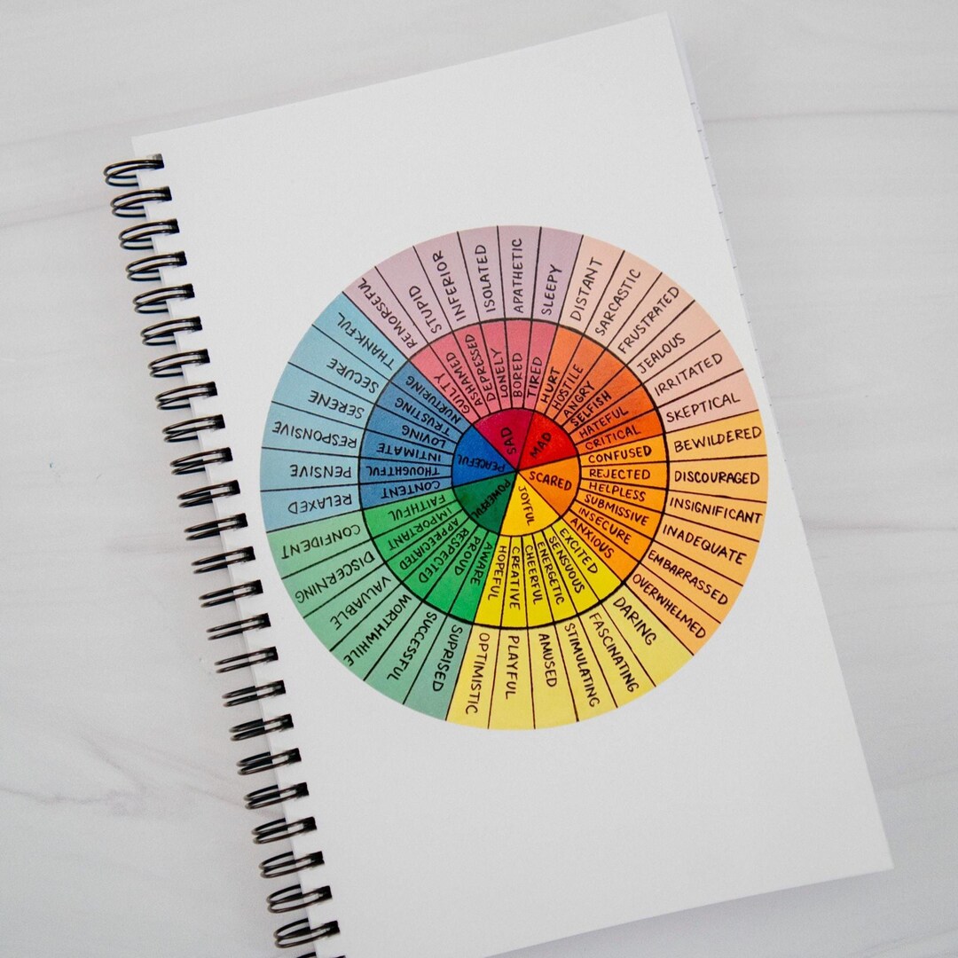 emotions-wheel-journal-80-pages-lined-etsy