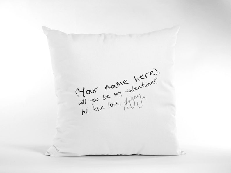 Harry Styles Personalized Valentine/'s Day Pillow With Name Customized Gift For Her Gift For Him