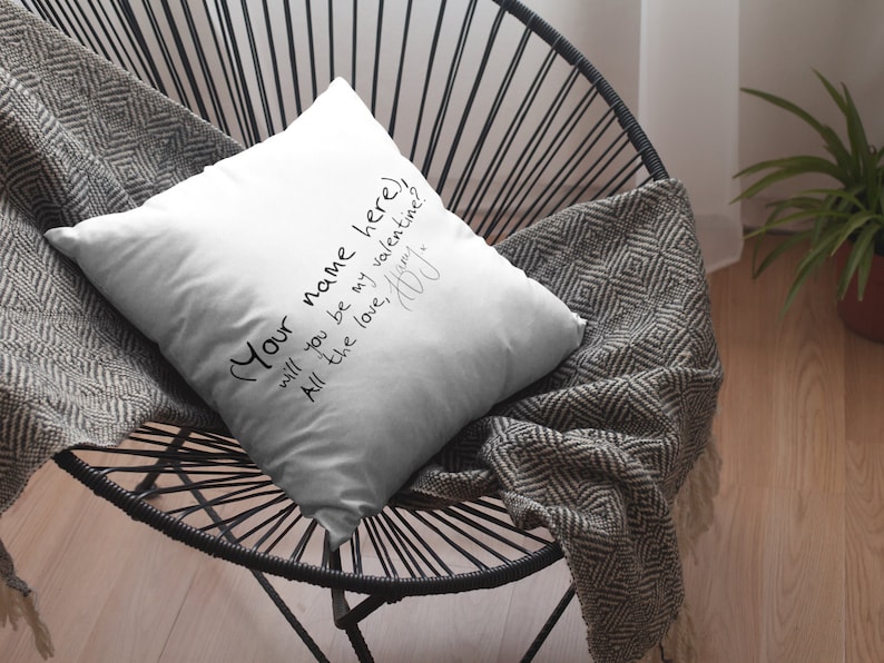 Harry Styles Personalized Valentine/'s Day Pillow With Name Customized Gift For Her Gift For Him