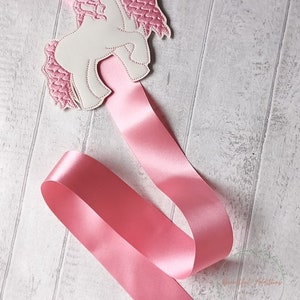 Porta fiocco in Feltie con unicorno.