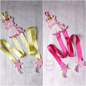 Porta fiocco in Feltie con unicorno.