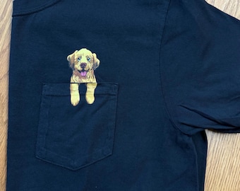 New! Puppy Pocket Comfort Colors Shirt: Dog Lover Tee