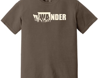 NEW!!! Wander Comfort Colors T-Shirt: Washington Graphic Shirt