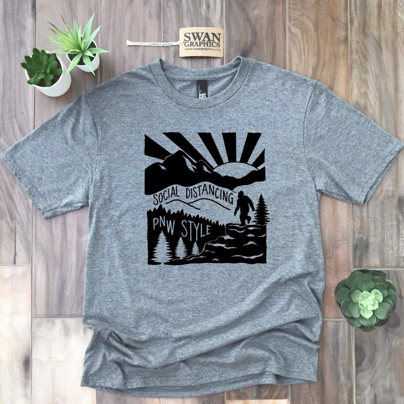 Bigfoot Shirt PNW Shirt Pacific Northwest Shirt Sasquatch - Etsy