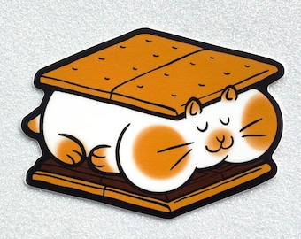 HAMSMORE Vinyl Sticker Hamster Smore Waterproof Decal