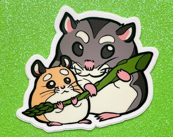 Hungry Hamsters Vinyl Sticker