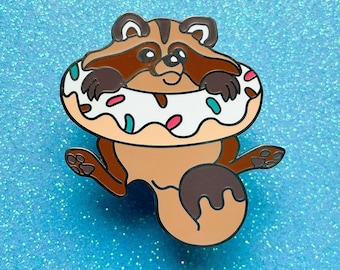 The Donut-Loving Rascals TANUKI 2" Hard Enamel Pin