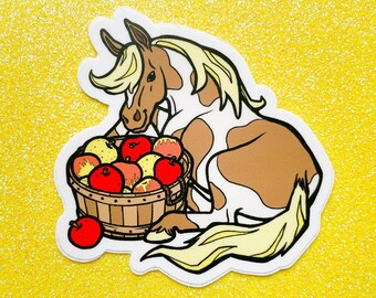 Paint Horse with Apples Vinyl Sticker
