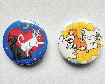 90s Anime Pinback Buttons
