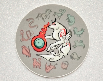 Celestial Wolf Goddess Zodiac Vinyl Sticker