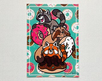 The Donut-Loving Rascals Special Limited Run SIGNED Holographic Print