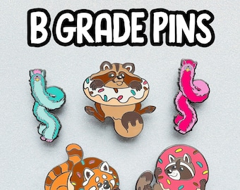 B GRADE ENAMEL PINS Listings Long Boi Donut Loving Rascals Raccoon Red Panda Tanuki Donut