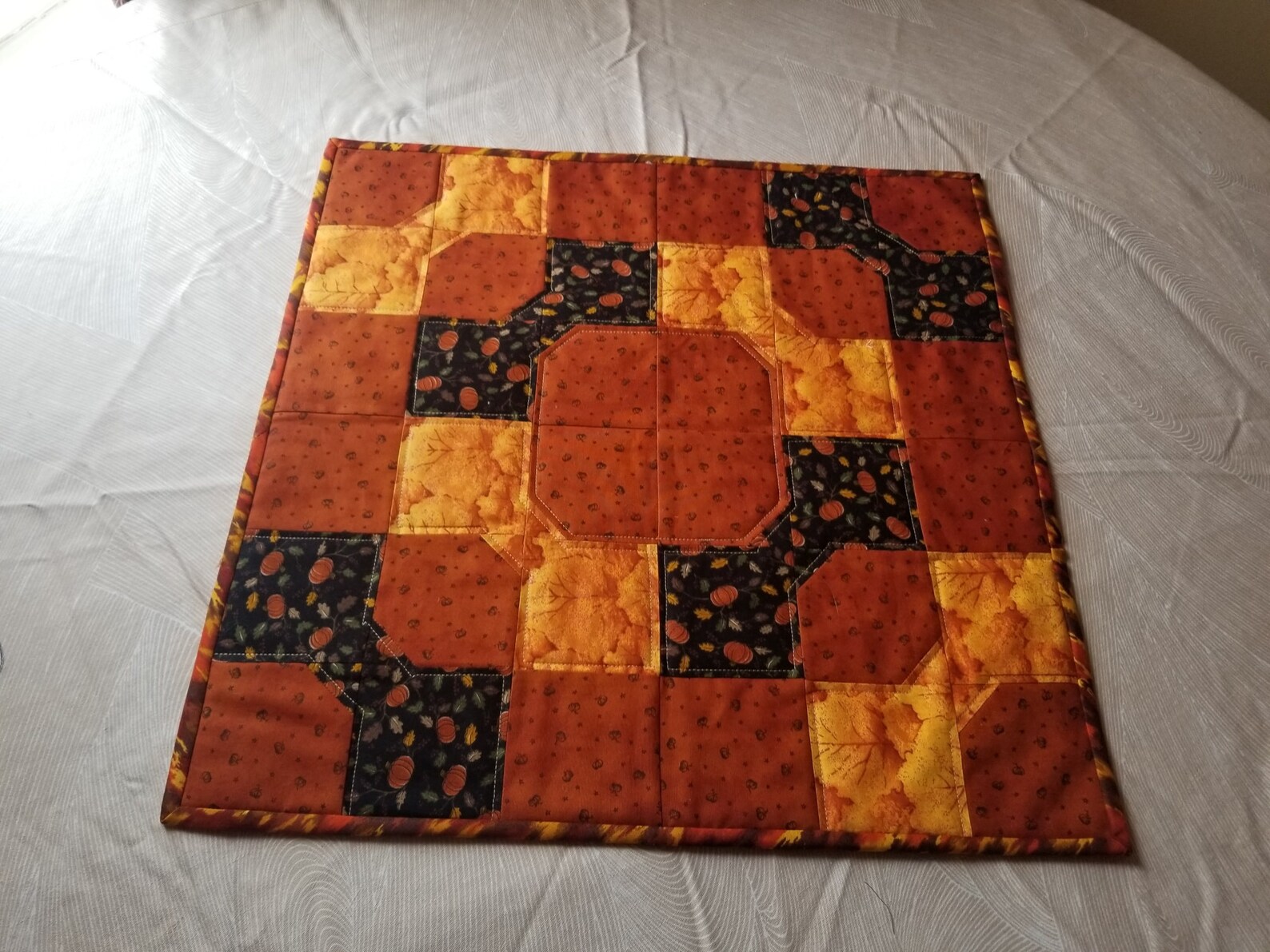 Autumn bowtie quilted table pad Etsy